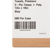 164757_CS Procedure Towel McKesson 13 W X 18 L Inch Blue NonSterile 500/CS