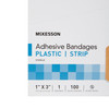 Adhesive Strip McKesson 1 X 3 Inch Plastic Rectangle Tan Sterile 2400/CS