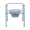 Commode Chair McKesson Fixed Arms Steel Frame Back Bar 13-1/2 Inch Seat Width 350 lbs. Weight Capacity 1/EA