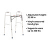 1128907_EA Folding Walker Adjustable Height McKesson Aluminum Frame 350 lbs. Weight Capacity 32 to 39 Inch Height 1/EA