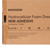 1138302_BX Foam Dressing McKesson 4 X 4 Inch Without Border Film Backing Nonadhesive Square Sterile 10/BX