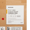 Surgical Glove McKesson Perry Size 5.5 Sterile Latex Standard Cuff Length Smooth Brown Not Chemo Approved 100/BX