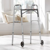 1076176_EA Folding Walker Adjustable Height McKesson Aluminum Frame 350 lbs. Weight Capacity 32 to 39 Inch Height 1/EA