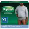 Male Adult Absorbent Underwear Depend FIT-FLEX Pull On with Tear Away Seams X-Large Disposable Heavy Absorbency 52/CS