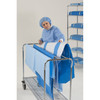 SMART-FOLD* H650 Sterilization Wrap White / Blue 40 X 55 Inch Dual Layer SMS Polypropylene Steam / EO Gas / Hydrogen Peroxide 12/BG