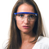 Protective Glasses McKesson Brand Side Shield Clear Tint Blue / Clear Frame Over Ear One Size Fits Most 25/BX