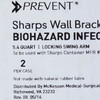 Sharps Container Bracket McKesson Prevent Plastic Wall Mount Locking 2/CS
