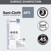 Sani-Cloth AF3 Surface Disinfectant Cleaner Premoistened Germicidal Manual Pull Wipe 50 Count Individual Packet Mild Scent NonSterile 150/CS