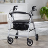 4 Wheel Rollator McKesson Silver Adjustable Height / Folding Aluminum Frame 1/EA