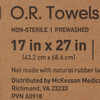 O.R. Towel McKesson 17 W X 27 L Inch Blue NonSterile 100/CS