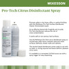 McKesson Pro-Tech Surface Disinfectant Cleaner Alcohol Based Aerosol Spray Liquid 16 oz. Can Citrus Scent NonSterile 12/CS