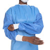 Non-Reinforced Surgical Gown with Towel Astound Large Blue Sterile AAMI Level 3 Disposable 20/CS