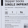 Slipper Socks McKesson Paw Prints One Size Fits Most Teal Above the Ankle 96/CS