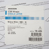 McKesson Sterilization Wrap Blue 15 X 15 Inch Single Layer Cellulose Steam / EO Gas 10/CS