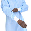 Non-Reinforced Surgical Gown with Towel Halyard Basics Large Blue Sterile Disposable 20/CS