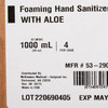 Hand Sanitizer with Aloe McKesson 1,000 mL Ethyl Alcohol Foaming Dispenser Refill Bag 4/CS