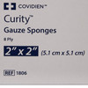 Gauze Sponge Curity 2 X 2 Inch 2 per Pack Sterile 8-Ply Square 1500/CS