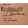 Patient Belongings Bag McKesson 4 X 20 X 20 Inch Polyethylene Drawstring Closure Clear 250/CS