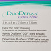 Thin Hydrocolloid Dressing DuoDERM Extra Thin 3 X 3 Inch Square 20/BX