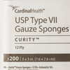 Gauze Sponge Curity 3 X 3 Inch 200 per Pack NonSterile 12-Ply Square 4000/CS