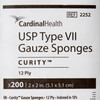 Gauze Sponge Curity 2 X 2 Inch 200 per Pack NonSterile 12-Ply Square 8000/CS