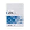 Flexible Drinking Straw McKesson 7-3/4 Inch Length White Individually Wrapped 20/CS