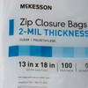 Reclosable Bag McKesson 13 X 18 Inch Polyethylene Clear Zipper Closure 1000/CS