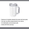 Drinking Mug Whirley-DrinkWorks! 20 oz. Clear Cup / Granite Lid Plastic Reusable 50/CS