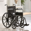 Wheelchair McKesson Dual Axle Full Length Arm Swing-Away Footrest Black Upholstery 18 Inch Seat Width Adult 300 lbs. Weight Capacity 1/EA