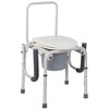 Commode Chair Mabis Drop Arms Steel Frame Back Bar 14 Inch Seat Width 250 lbs. Weight Capacity 1/EA