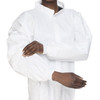 Cleanroom Lab Coat Contec CritiGear White Large Knee Length Disposable 30/CS