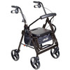 drive Duet 4 Wheel Rollator, Black