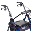 4 Wheel Rollator / Transport Chair drive Duet Blue Adjustable Height / Transport / Folding Aluminum Frame 1/CS