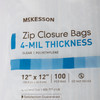 Reclosable Bag McKesson 12 X 12 Inch Polyethylene Clear Zipper Closure 10/CS