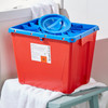 Sharps Container McKesson Prevent Red Base 13-1/2 H X 17-3/10 W X 13 L Inch Vertical Entry 8 Gallon 9/CS