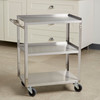 Utility Cart McKesson Stainless Steel 32.63 Inch Stainless Steel 15-1/2 X 24 Inch 1/EA