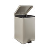 Trash Can with Plastic Liner McKesson 32 Quart Square Beige Steel Step On 1/EA