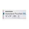 Sterilization Pouch McKesson Ethylene Oxide (EO) Gas / Steam 12 X 15 Inch Transparent Blue / White Self Seal Paper / Film 1000/CS