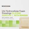 Thin Foam Dressing McKesson Lite 3 X 3 Inch With Border Film Backing Silicone Gel Adhesive Square Sterile 200/CS