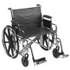 Bariatric Wheelchair McKesson Dual Axle Desk Length Arm Swing-Away Footrest Black Upholstery 24 Inch Seat Width Adult 450 lbs. Weight Capacity 1/EA