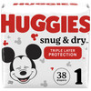 Unisex Baby Diaper Huggies Snug & Dry Size 1 Disposable Heavy Absorbency