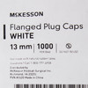 McKesson Tube Closure Polyethylene Flanged Plug Cap White 13 mm For Use with 13 mm Blood Drawing Tubes, Glass Test Tubes, Plastic Culture Tubes NonSterile 1000/BG