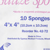 Gauze Sponge McKesson Brand Cotton 12-Ply 4 X 4 Inch Square Sterile 1/EA
