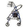 4 Wheel Rollator drive Blue Adjustable Height / Folding Steel Frame 1/EA