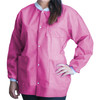 Lab Jacket FitMe Raspberry Pink Small Hip Length Disposable