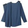 Adaptive Shirt Silverts 3X-Large Navy Blue Without Pockets Long Sleeve Female 1/EA
