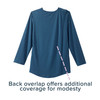 Adaptive Shirt Silverts 3X-Large Navy Blue Without Pockets Long Sleeve Female 1/EA