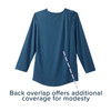 Adaptive Shirt Silverts Large Navy Blue Without Pockets Long Sleeve Female 1/EA