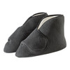 Silverts Deep and Wide Diabetic Bootie Slippers, Black, Small