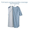 Patient Exam Gown Silverts 2X-Large Diagonal Blue Plaid Reusable 1/EA
